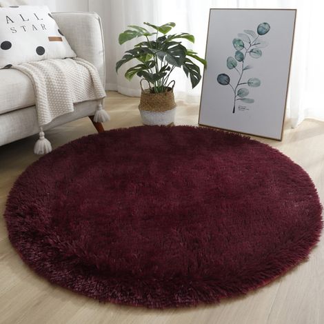 Tapis Shaggy - Pile Velours 4 cm - Anti-dérapant - Pour Salon Chambre À Coucher - 40 x 40 cm (1/5)