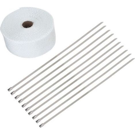 Bande isolante pour pot d'échappement, ruban thermique pour moto, facile à utiliser pour la décoration de votre voiture.