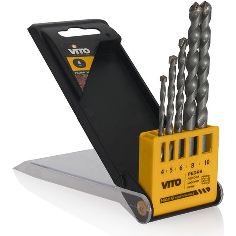 Coffret de 5 Forets Diam 4,5,6,8 et 10 mm Spécial Pierre VITO