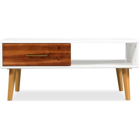 Maison Exclusive - Couchtisch Massivholz Akazie 90x50x40 cm