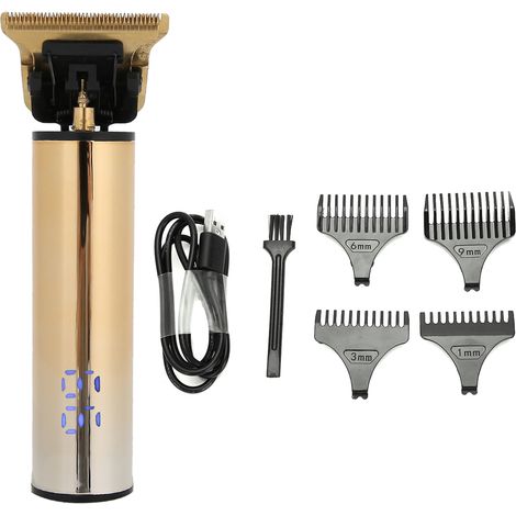 Tondeuse à cheveux électrique rechargeable portable, outil de coiffage, couleur or (1/5)