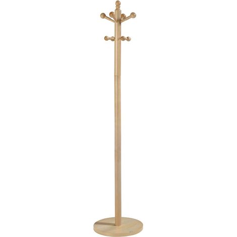 Perchero mod. 410 acabado lacado natural, 170 cm(alto)35 cm(ancho)35 cm(largo)