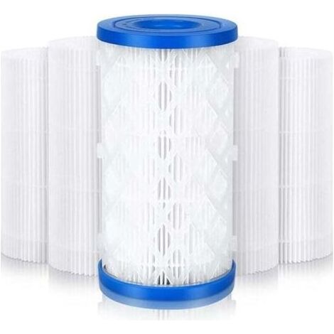Lot de 5 cartouches filtrantes pour piscine - Filtre spa - Pour pompe de filtration Intex Bestway - Accessoires de type A et C (1/4)