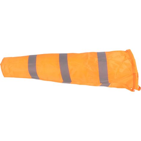 Windsack zur Messung der Windrichtung, orangefarbener Polyestersack, 80 cm, für den Außenbereich, für Flughäfen, reflektierend (1/5)