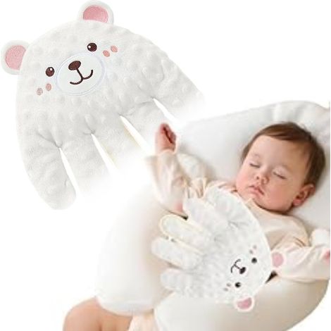 Coussin bébé apaisant, paume à distance, auto-endormissement, blanc, nourrisson 0-36 mois (1/5)