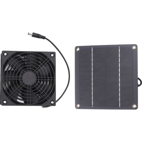 Ej.Life Solar-Abluftventilator 12 V 3 W tragbarer Mini-Ventilator mit wasserdichtem Solarpanel-Ventilator für Hühnerställe, Gewächshäuser, Tierhäuser, Freizeitfahrzeuge (1/5)