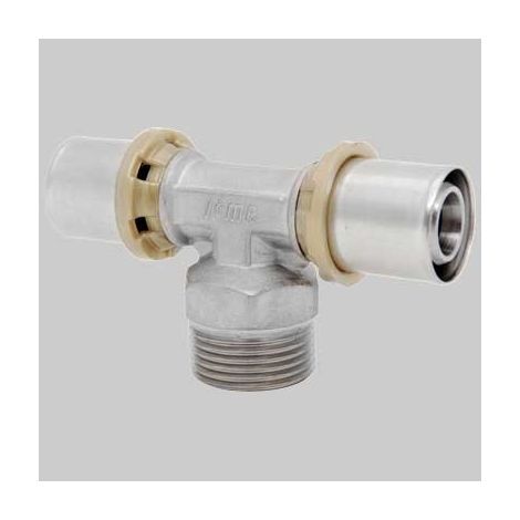 RACCORDO A TEE MASCHIO A PRESSARE - 16 x 1/2 x 16