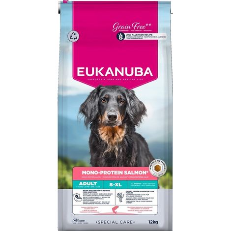 Eukanuba Special Care Mono-Protéine Aliment sec pour chien adulte au saumon 12 kg
