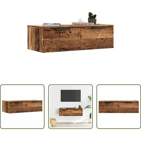 Altholz Optik - Wandschrank Altholz-Optik 68x30x20 cm Holzwerkstoff (1/5)