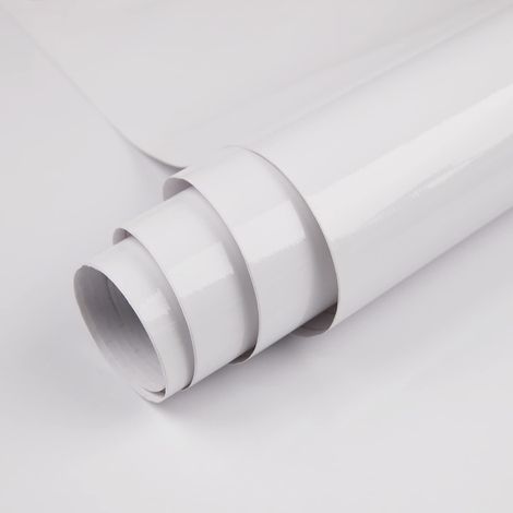 ROTOLO PER RIVESTIMENTO ADESIVO DECORATIVO - 90X200 CM. - BIANCO LUCIDO