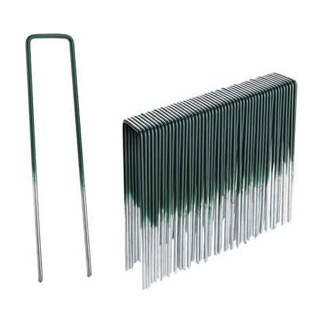 PICCHETTI AD 'U' PER FISSAGGIO PRATO 15 cm - Conf. 20 pezzi
