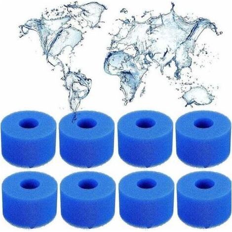 Ahlsen Lot de 8 filtres en mousse de type S1, spa pour Intex S1, réutilisables, pour piscine de type S1, pour piscine, aquarium, spa. (1/5)