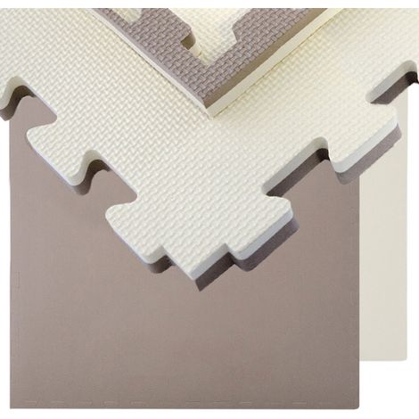 3,2qm Tapis de Sol pour Gym - 2,5cm - 4 Dalles en Mousse - 90x90 Puzzles de Sol (1/5)