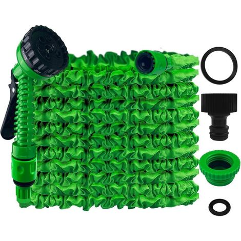 Tuyau d'Arrosage Extensible 30m, Tuyau Arrosage Extensible avec 7 Modes de Pulvérisation, Tuyau d'Arrosage Flexible, Léger et Facile à Ranger Pour Irrigation, Jardin, Arrosage, Nettoyage