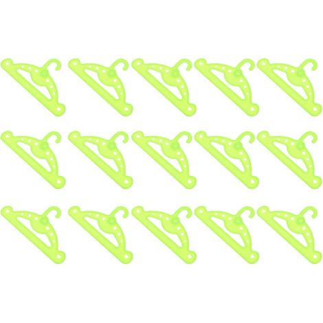 Lot de 15 cintres en plastique résistants pour vêtements de poupée, mini-portants à vêtements pour poupées. (1/5)