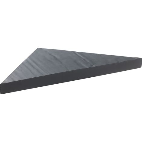 Mensola angolare in resina finitura pietra naturale - 24 x 24 cm x 2,4 cm di spessore - grigio ardesia