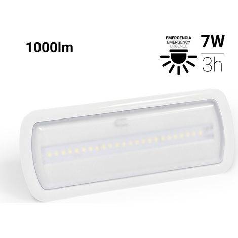 Lampe de secours AUTOTEST - 7W - 1000lm - 3h d'autonomie