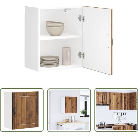 vidaXL Küchen-Hängeschrank Lucca Altholz-Optik Holzwerkstoff (1/5)
