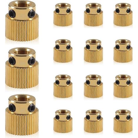 15 Stück Extruder-Radzahnräder aus Messing, kompatibel mit CR-10, S4, S5, Ender 3()