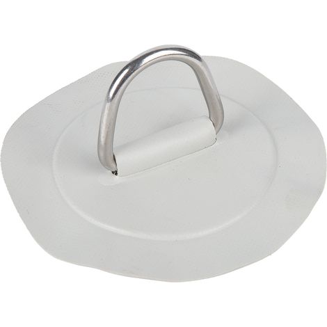 Coussinet D'Anneau en D, 150 Mm / 6 Pouces Surf D Ring Pad Patch PVC en Acier Inoxydable Anneau en D Équipement de Navigation pour Bateau Gonflable, Radeau, Kayak, Petits. (1/5)