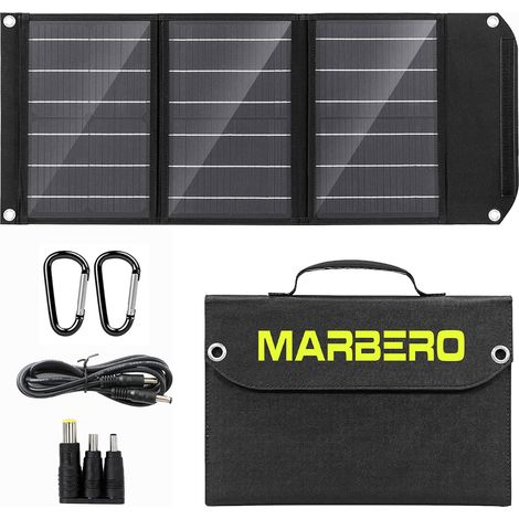Panneau Solaire Portable 30W Chargeur Solaire Pliable à Haute Efficacité (23%) Ports QC3.0 USB et DC Compatible avec Téléphones Portables Ordinateurs Portables Idéal pour le Camping (1/5)