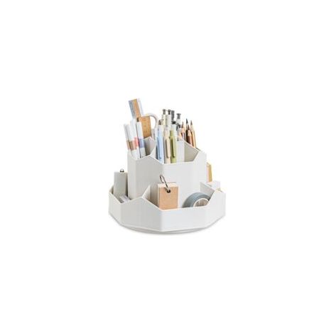 Organisateur de Bureau, Pot a Crayon Rotatif à 360 Degrés, Organiseur Bureau avec 9 Compartiments, Pot à Crayon, Porte Crayons Bureau, Rangement Stylo, Pour Papeterie, Maquillage, L'artisanat (1/5)