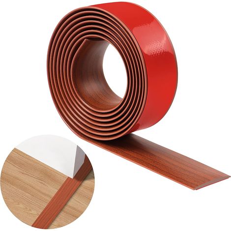 Bandes de Seuil en PVC - Lot de Profilés - Finition Bois et Uni - Transition Sol Auto-adhésive - Pour Portes et Fenêtres - 100 à 400 cm (1/5)