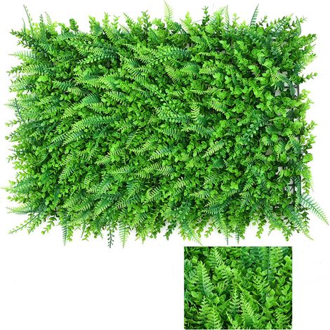 Mur Végétal Artificiel - Haie de Buis Synthétique en PE - Décoration Murale Intérieure et Extérieure - 40 x 60 cm (1/4)