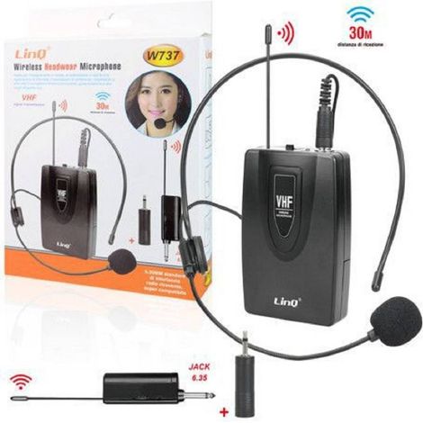 TRADE SHOP - Amplificatore Vocale Portatile Con Microfono Ad Archetto Wireless Vhf 30mt W737 - (1/2)