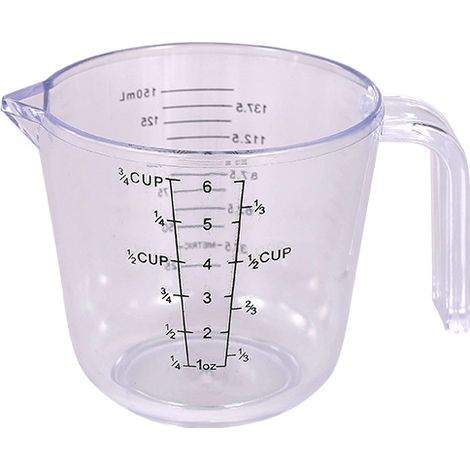 Vaso medidor de cocina de 150 ml, perfecto para medir ingredientes en repostería, un utensilio de cocina esencial (1 transparente). (1/5)