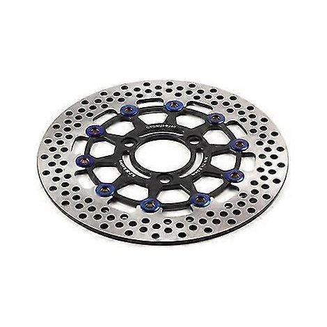 Disque de frein flottant universel pour moto, usiné CNC, 3 trous 260 x 70 mm / 5 trous 260 x 60 mm, compatible Honda et Yamaha - Noir (1/5)