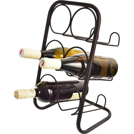 Casier à vin en métal noir pour 6 bouteilles, 22,5 x 39 cm (1/5)