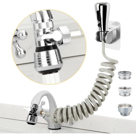 Extension robinet douche main extensible lavabo 1 pièce salle de bain (1/5)