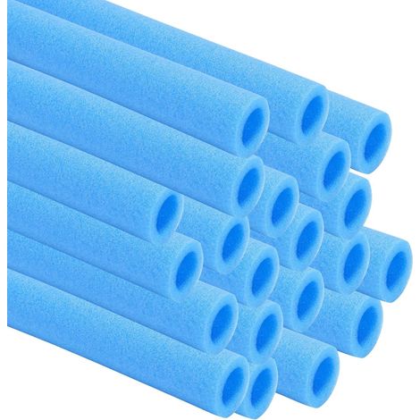 Lot de 16 tubes en mousse pour trampoline - 92 cm - Protection universelle pour trampoline de jardin - 8 barres - Filet de sécurité avec capuchons - Housse en mousse pour barres de trampoline (1/5)