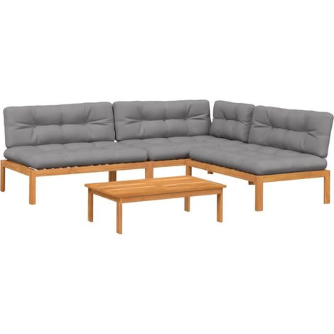 Maison Exclusive - 4-tlg. Garten-Sofagarnitur aus Paletten mit Ki