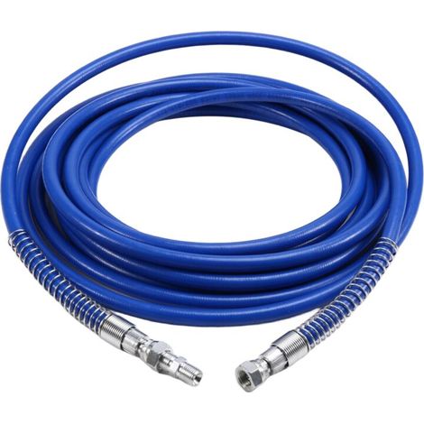 1/4 Zoll Airless-Farbspritzschlauch, flexibler Faserschlauch für Universal-Spritzgeräte, 3300 PSI (25 Fuß, blau)