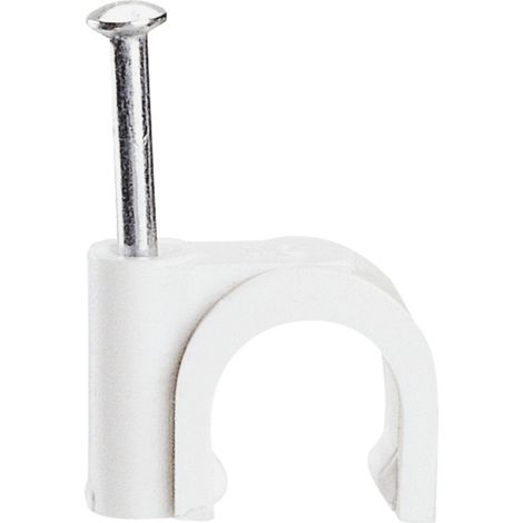 attache pontet - legrand fixfor - pour câble rond - 9 mm - blanc