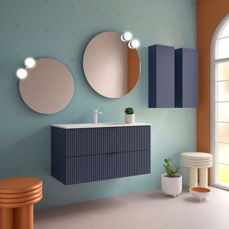 Salgar Badezimmermöbel BIBA 1000 2 Metallschubladen mit Soft-Close NIGHT BLUE 989 x 540 x 450 mm (1/2)
