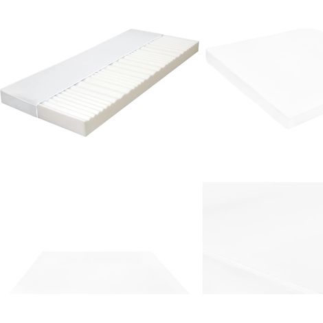 Matratze 180 x 200 cm 7 Zonen PU Schaum 10 cm H2 H3 - Matratze - Gästebett - 7-Zonen-Matratze - PU-Schaum - Weisse Matratze - Home & Living (1/5)