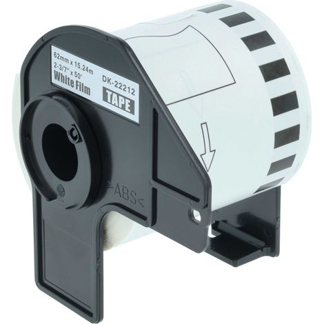 vhbw Label Roll with Holder 62mm x 15.24m (1 Label) compatible with Brother PT QL720NW Label Maker - Premium White (1/5)