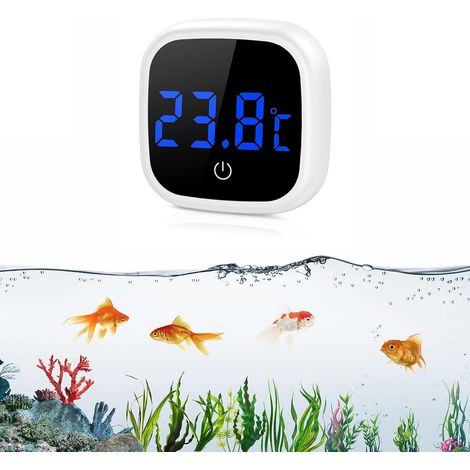 Aquarium-Thermometer, Mini-Digital-Aquarium-Thermometer, LED-Anzeige, Touchscreen, genaue elektronische Temperaturmessung für Aquarium, Meerwasser, Süßwasser (1/5)