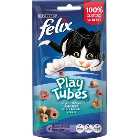 Purina Felix Play Tubes da 50 gr  Pesce e Gamberetti
