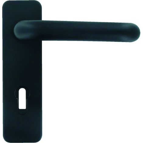 Bequille double sur plaque M1R pour porte REVER noire - NINZ