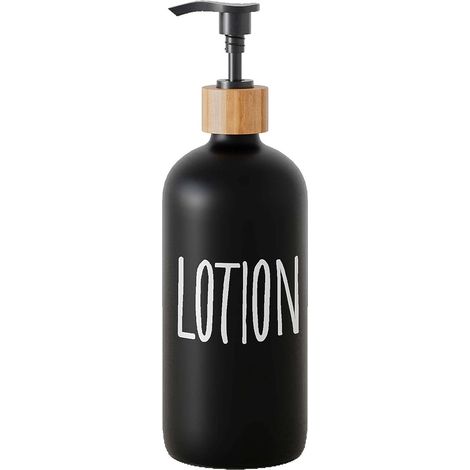 Nachfüllbarer Handpumpenspender, 500 ml, schwarz, 21 x 7 cm, für Flüssigkeiten (Seife, Lotion) - AquaForge (1/5)