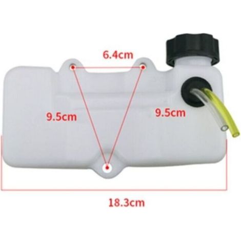 Fuel tank compatible with hedge trimmers – durable polyethylene, 0.6 L, easy assembly, pack of 1