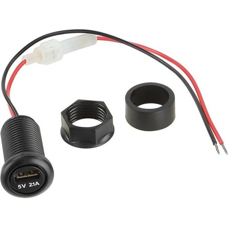 Adattatore USB per auto con presa da 12V a 5V / 2.1A (1/4)