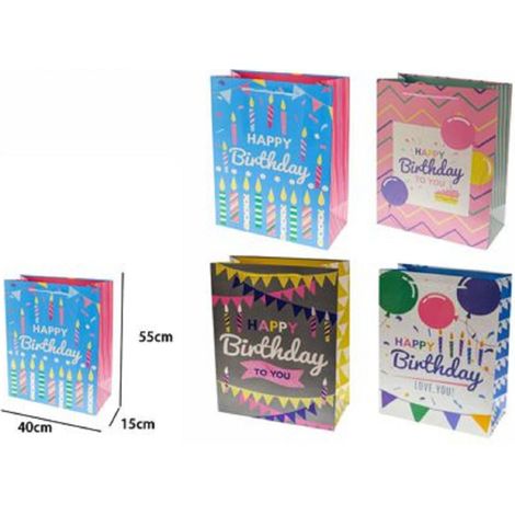 Enveloppe Cadeau Anniversaire 55x40x15 Cm 69972 Divers Modèles