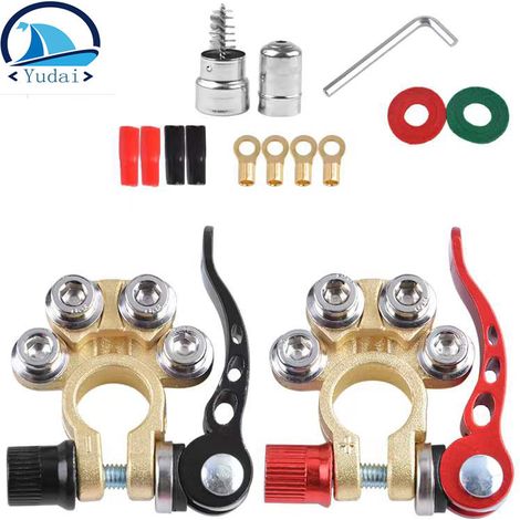 Quick-release coupling set for car batteries, heavy-duty quick-release connector made of pure copper