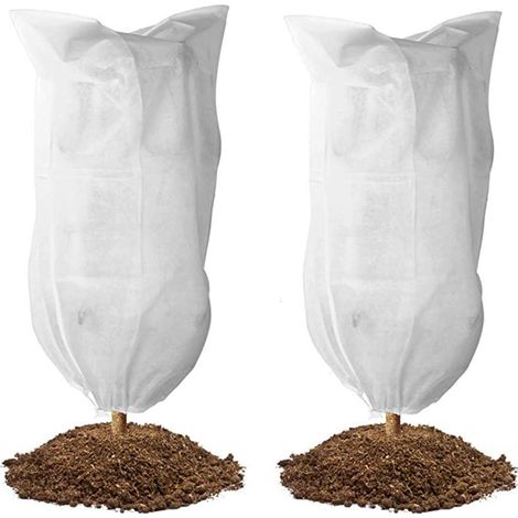 MINKUROW 2er-Pack Pflanzenüberwinterungsabdeckung, Pflanzenüberwinterungsabdeckung, Pflanzenschutz, 60 x 80 cm Überwinterungsabdeckung, Pflanzenüberwinterungsabdeckung, wiederverwendbare Überwinterung (1/4)