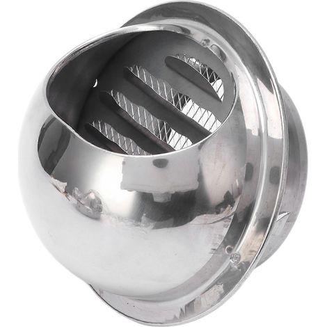 Couvercle de ventilation extérieur en acier inoxydable, protection contre la pluie et le vent, accessoire de sortie de ventilation en acier inoxydable (1/3)